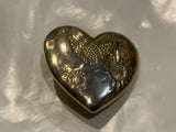 Dove on a Heart Lapel Hat Pin EK