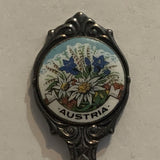 Austria Flowers Collectable Souvenir Spoon AB
