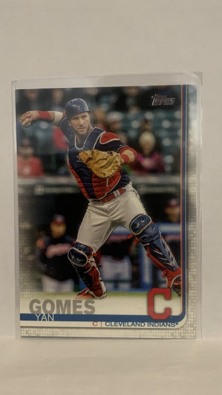 #143 Yan Gomes Cleveland Indians 2019 Topps Series 1 Baseball Card