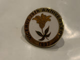 Viceroy 75th Anniversary 1987 Lily Flower Lapel Hat Pin EK