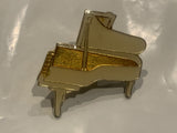 White Piano Lapel Hat Pin EK
