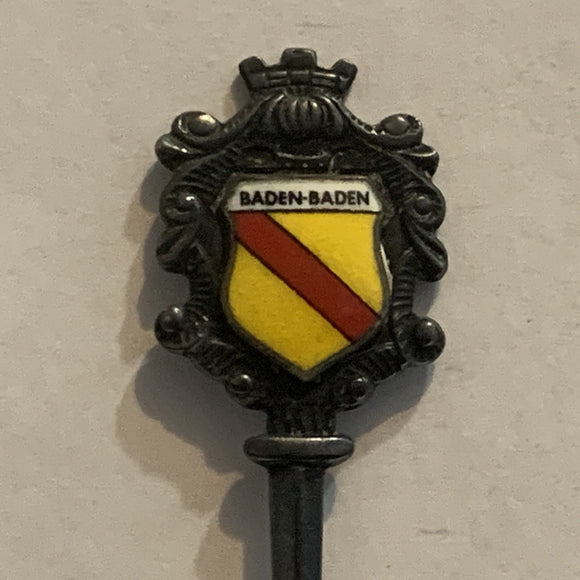 Baden Baden Kurhaus Germany Crest Emblem Collectable Souvenir Spoon AB