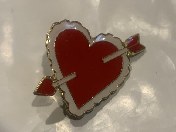 Valentine Heart Arrow Lapel Hat Pin EL