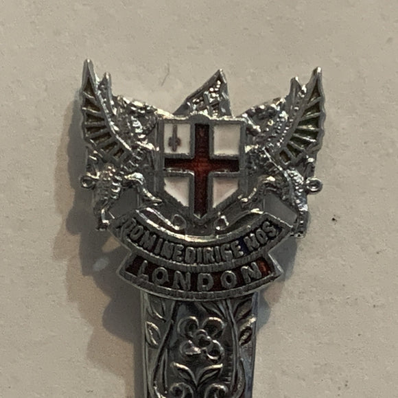 London England Coat of Arms Motto Collectable Souvenir Spoon AC