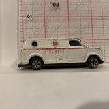 White Fire Dept Van Unbranded Diecast Car EL