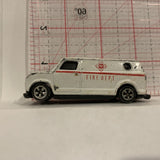 White Fire Dept Van Unbranded Diecast Car EL