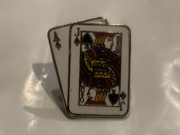 Playing Cards Ace Jack Spades Lapel Hat Pin EL