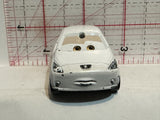 White Puegeot BDX13 CARS  Disney Pixar Diecast Car