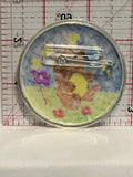 Baby Bear eating Honey Drawing Button Pinback