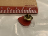 Red Heart Lapel Hat Pin BY