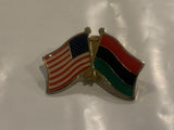 USA Pan African Friendship Flags Lapel Hat Pin BY
