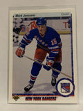 #298 Mark Janssens New York Rangers 1990-91 Upper Deck Hockey Card  NHL
