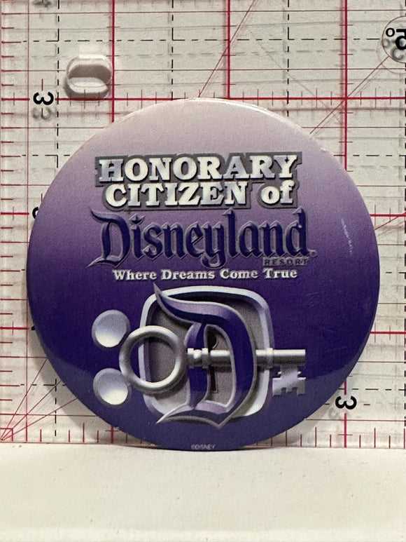 Honorary Citizen of Disneyland Resort Button Pinback