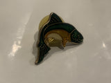 Green Trout Fish Lapel Hat Pin EL