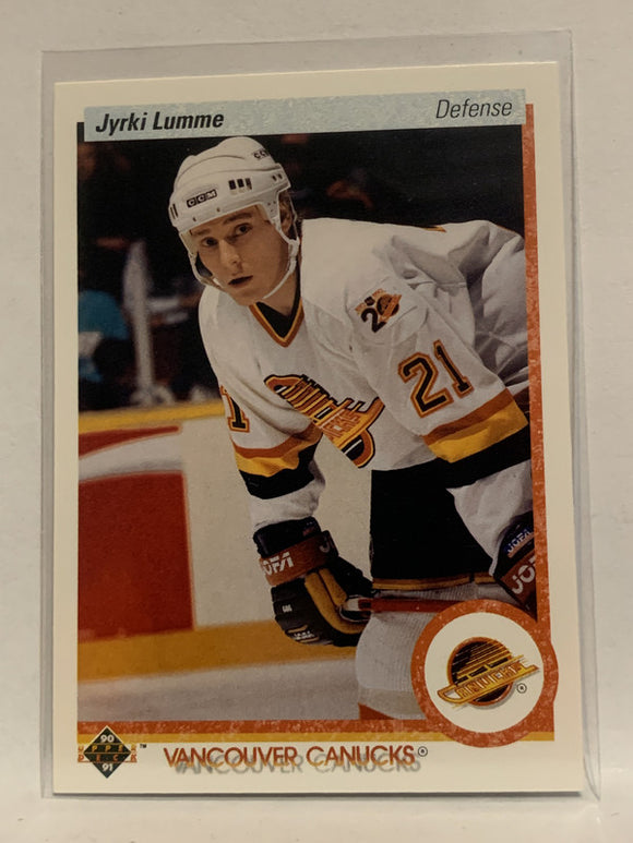 #297 Jyrki Lumme Vancouver Canucks 1990-91 Upper Deck Hockey Card  NHL