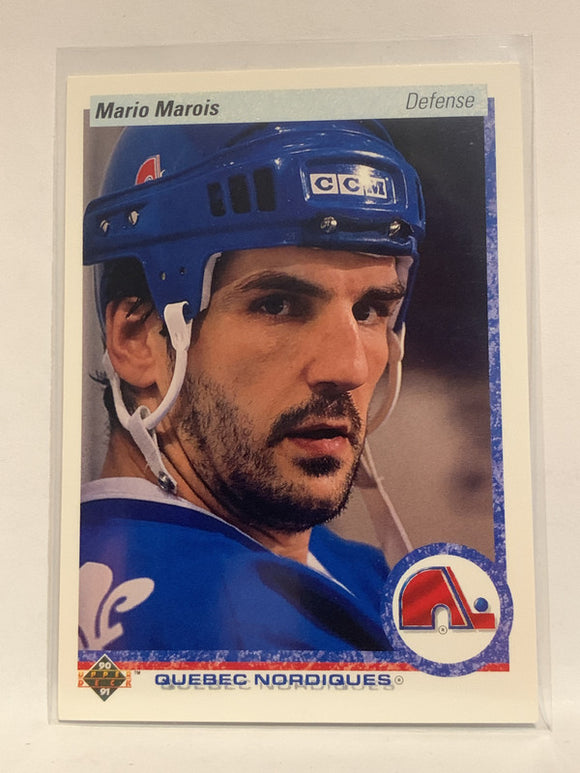 #8 Mario Marois Quebec Nordiques 1990-91 Upper Deck Hockey Card  NHL