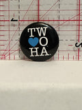 TW Love Heart O HA Button Pinback