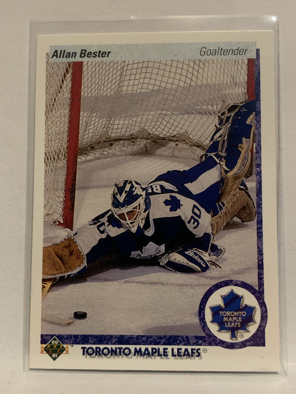 #241 Allan Bester Toronto Maple Leafs 1990-91 Upper Deck Hockey Card  NHL