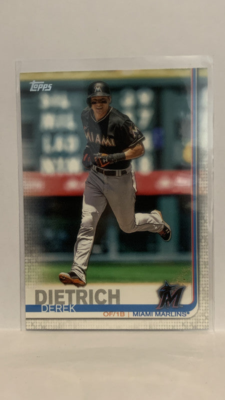 #65 Derek Dietrich Miami Marlins 2019 Topps Series 1 Baseball Card