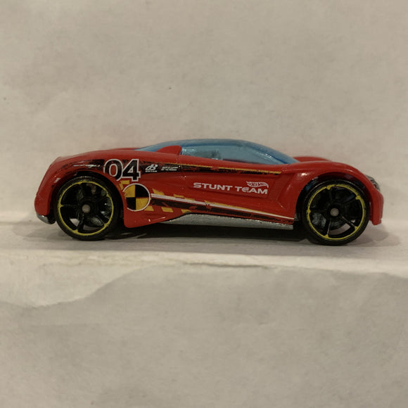 Red Stunt Team Nitrium Hot Wheels Diecast Car EL