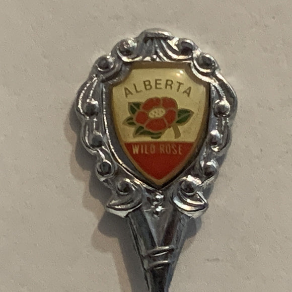 Bashaw Alberta Wild Rose Flower Collectable Souvenir Spoon AC
