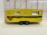 Yellow Flower Trailer Caravan 1970 Superfast Matchbox Diecast Car