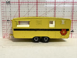 Yellow Flower Trailer Caravan 1970 Superfast Matchbox Diecast Car