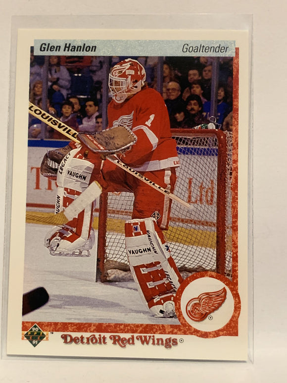 #395 Glen Hanlon Detroit Red Wings 1990-91 Upper Deck Hockey Card  NHL