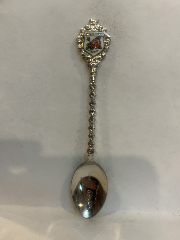 Smoky Lake Wild Rose Alberta Souvenir Spoon