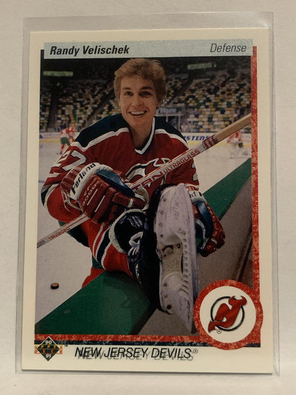 #392 Randy Velischek New Jersey Devils 1990-91 Upper Deck Hockey Card  NHL
