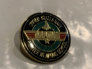 United States Navy Top Gun Fighter Weapons School Lapel Hat Pin EM
