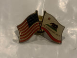 USA Clifornia Republic Friendship Flags Lapel Hat Pin EM