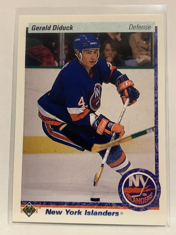 #390 Gerald Diduck New York Islanders 1990-91 Upper Deck Hockey Card  NHL