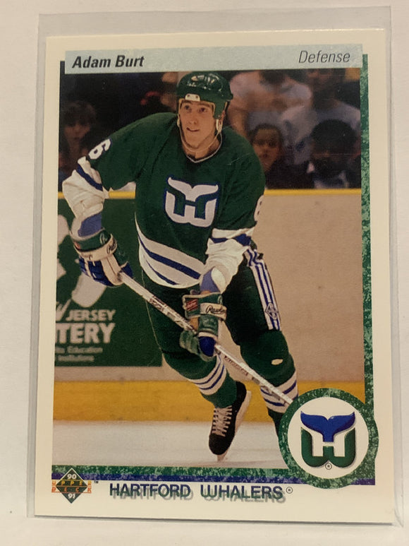 #324 Adam Burt Hartford Whalers 1990-91 Upper Deck Hockey Card  NHL