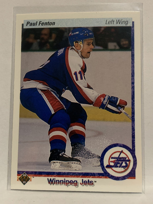 #92 Paul Fenton Winnipeg Jets 1990-91 Upper Deck Hockey Card  NHL