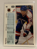 #92 Paul Fenton Winnipeg Jets 1990-91 Upper Deck Hockey Card  NHL