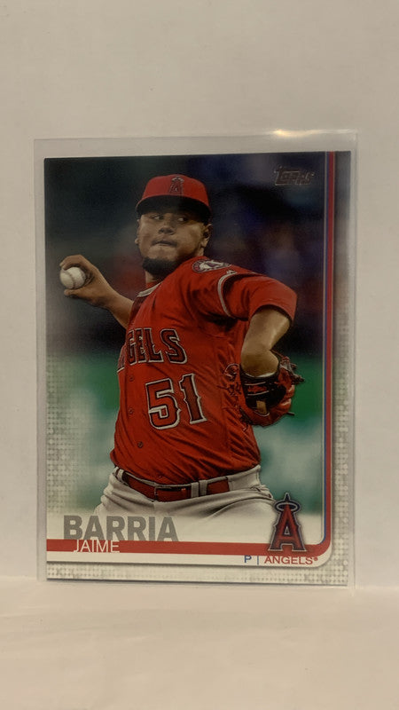 #206 Jaime Barria Los Angeles Angels 2019 Topps Series 1 Baseball Card