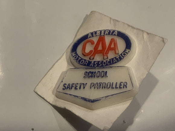 Alberta CAA Motor Assocaition School Safety Patroller Logo Lapel Hat Pin EM