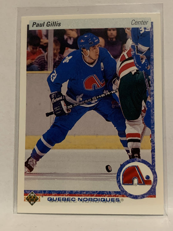 #49 Paul Gillis Quebec Nordiques 1990-91 Upper Deck Hockey Card  NHL