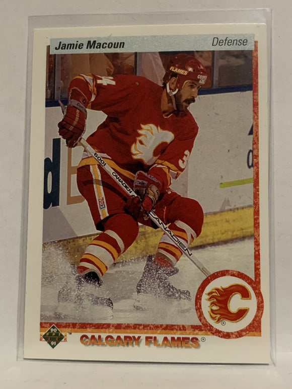 #101 Jamie Macoun Calgary Flames 1990-91 Upper Deck Hockey Card  NHL