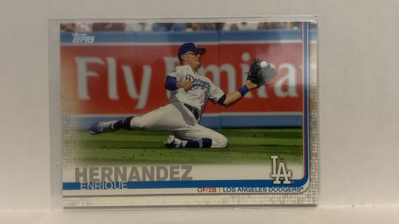 #117 Enrique Hernandez Los Angeles Dodgers 2019 Topps Series 1 Baseball Card