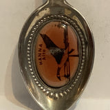 Hanna Alberta Canada Goose Wild Rose Collectable Souvenir Spoon AD