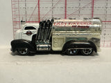 White Johnny V's Fast Gassin Truck B49 Hot Wheels Diecast Car