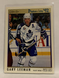#106 Gary Leeman Toronto Maple Leafs 1991-92 O-Pee-Chee Premier Hockey Card  NHL