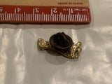 Golden Dairy Cow Lapel Hat Pin BZ