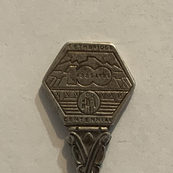 Lethbridge Centennial 1885 1985 Alberta Collectable Souvenir Spoon AE