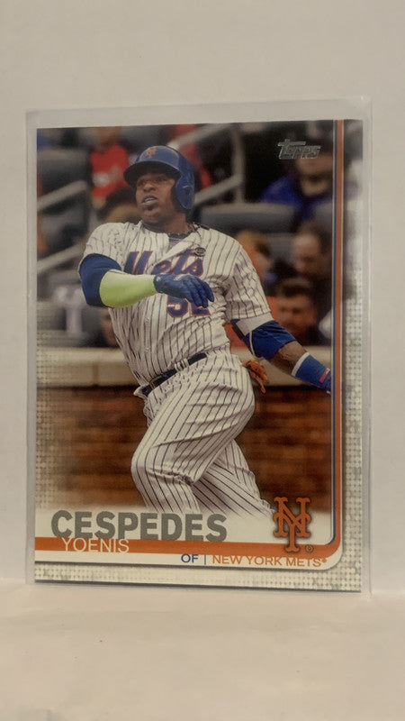 #128 Yoenis Cespedes New York Mets 2019 Topps Series 1 Baseball Card