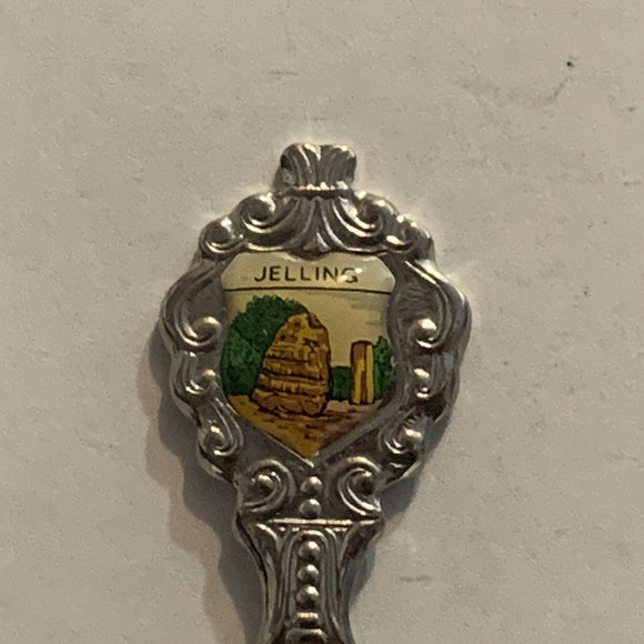 Jelling Village in Demmark Collectable Souvenir Spoon AE