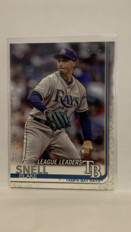 #24 Blake Snell League Leaders Tampa Bay Rays 2019 Topps Series 1 Baseball Card