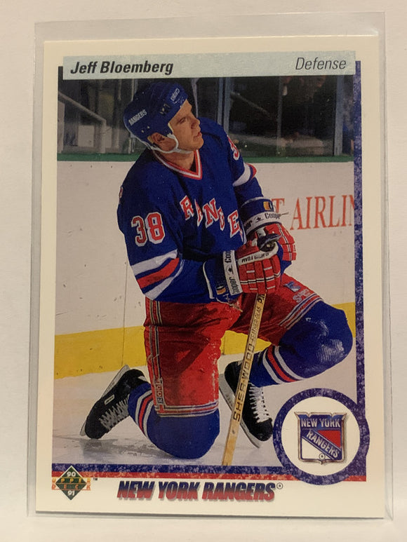 #370 Jeff Bloemberg New York Rangers 1990-91 Upper Deck Hockey Card  NHL
